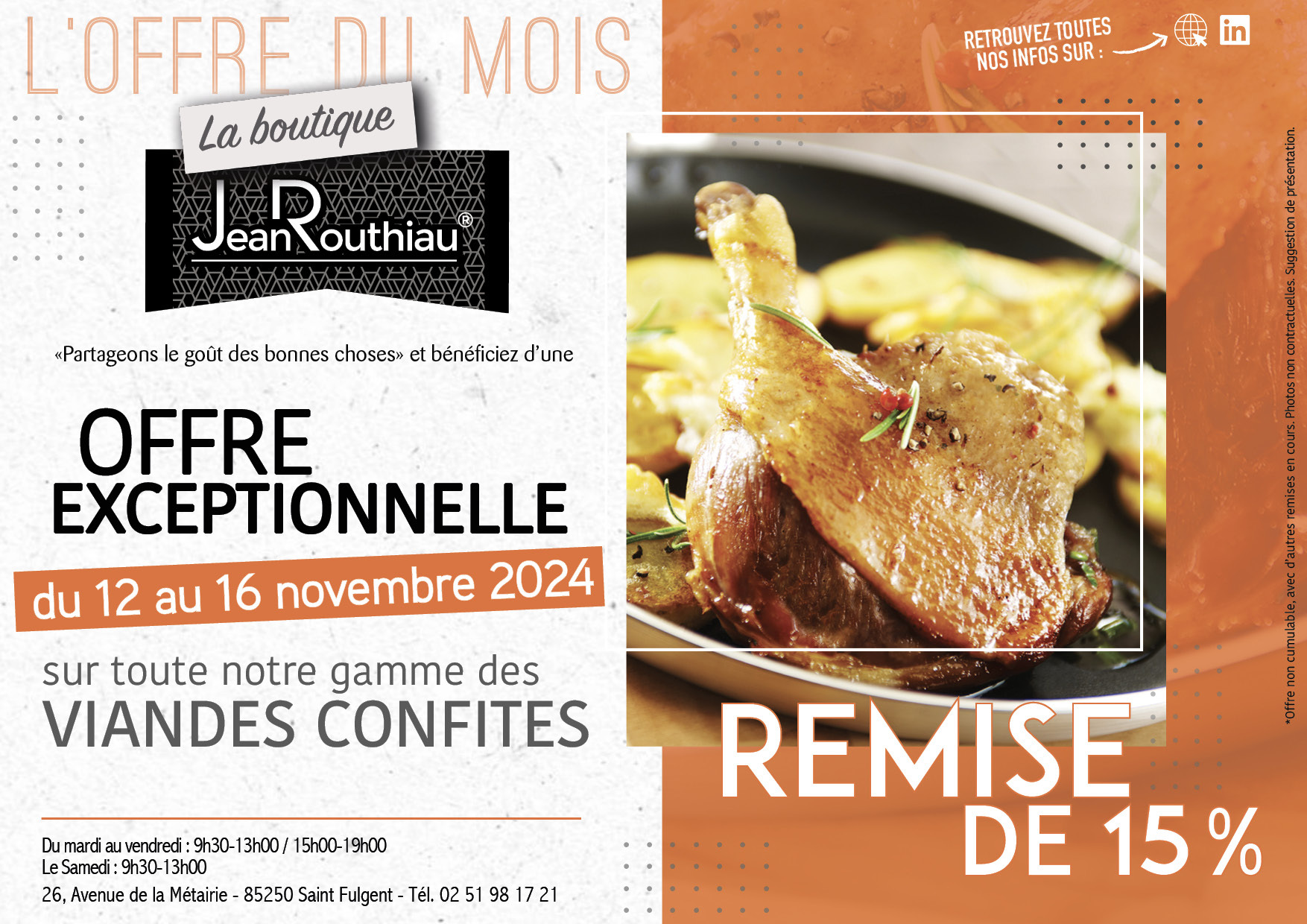 OFFRE DU MOIS NOVEMBRE 24